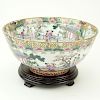 20th Century Chinese Porcelain Rose Medallion Bowl