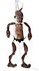 Painted wood Native American marionette