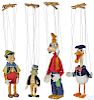 Four Bob Baker Disney composition marionettes