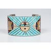 Zuni Sterling Silver with Channel Inlay Cuff Bracelet