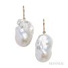 18kt Gold and Freshwater Pearl Earrings