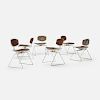 Michel Cadestin and Georges Laurent, Pompidou chairs, set of six