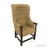 Country Upholstered Mahogany Easy Chair