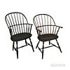 Two Painted Sack-back Windsor Chairs