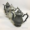 Three Signed Pewter Teapots