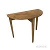 Country Yellow-painted Pine Demilune Console Table