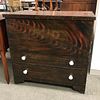 Grain-painted Blanket Chest over Two Drawers