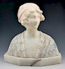 19th Century Italian marble bust of a woman