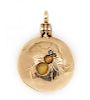 14k Rose gold Victorian locket with engraved insect