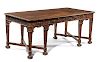 English mahogany Jacobean style 8 leg desk