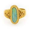 22k Yellow gold and opal ring