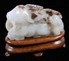 White Jade Ox with Stand