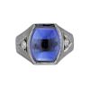14K Gold Diamond Blue Stone  Ring