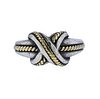 Tiffany &amp; Co Sterling Silver 18K Gold X Ring