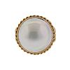 18k Gold Mabe Pearl Ring