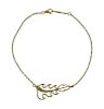 Elizabeth Rand 18k Gold Diamond Feather Pendant Necklace