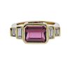 14k Gold Diamond Pink Tourmaline Ring