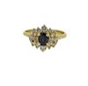 18k Gold Sapphire Diamond Ring