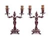 * A Pair of Louis XV Style Candelabra Height 13 1/2 inches.