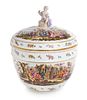 * A German Porcelain Covered Urn Height 16 1/4 inches.