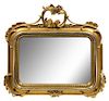 A Victorian Giltwood Mirror Height 37 x width 38 inches.