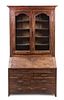 * A French Mahogany Secretaire Bibliotheque Height 93 x width 49 x depth 19 inches.