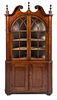 A Chippendale Mahogany Corner Cabinet Height 94 x width 49 x depth 21 inches.