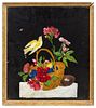 * Artist Unknown, (20th century), Still Life with Basket and Bird
