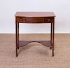 GEORGE III MAHOGANY BOW-FRONTED BEDSIDE TABLE