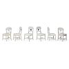 SIX BALTIC STYLE PAINTED DINING CHAIRS