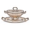 SHEFFIELD PLATE SOUP TUREEN AND STAND