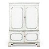 GEORGE III STYLE PAINTED LINEN PRESS