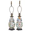 PAIR OF CHINESE PORCELAIN LAMPS