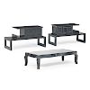 JAMES MONT COFFEE TABLE AND PAIR OF SIDE TABLES