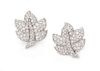 * A Pair of Platinum and Diamond Earclips, Jean Viteau, 18.70 dwts.