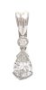 * A White Gold and Diamond Pendant, 3.00 dwts.