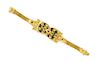 * A High Karat Yellow Gold and Glass Hercules Knot Bracelet, 25.70 dwts.