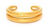 * A 22 Karat Yellow Gold Cuff Bracelet, 67.80 dwts.