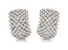 * A Pair of 18 Karat White Gold and Diamond Earrings, Picchiotti, 23.40 dwts.