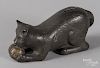 A. C. Williams cast iron cat with ball still bank
