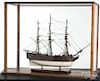 Carved and painted ship model