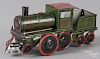 Strauss tin lithograph wind-up train and tender