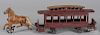 Reproduction cast iron horse drawn trolley car