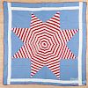 Red, white, and blue lone star quilt