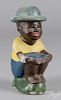 Painted composition figure of an African American