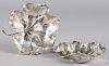 Pair of Buccellati sterling silver leaf dishes