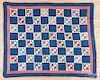 Pieced bowtie variant quilt