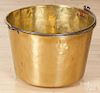 Large brass bucket with swing handle