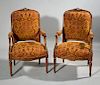 Pair French Louis XVI Style Armchairs