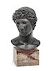 * A Continental Bronze Bust Height 16 3/4 inches.